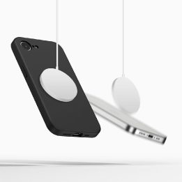 MagSafe silikoninis dėklas Tech-Protect iPhone 16E / 17E, juodas