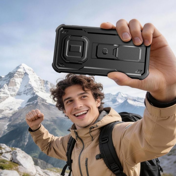 Apsauginis dėklas Xiaomi Redmi Note 15 Pro 5G — 2 dalių rinkinys, juodas