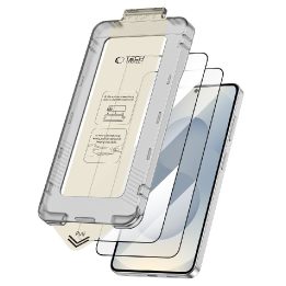 Grūdintas apsauginis stiklas Samsung Galaxy S26+ (2 vnt.) – Tech‑Protect Quick Set+, juodas