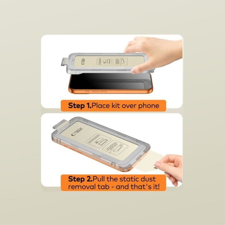 Grūdintas apsauginis stiklas Samsung Galaxy S26+ (2 vnt.) – Tech‑Protect Quick Set+, juodas