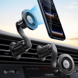 Automobilinis MagSafe telefono laikiklis į ventiliacijos groteles ESR OmniLock, juodas