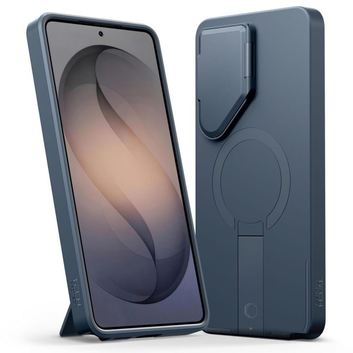 Telefono dėklas Samsung Galaxy S26 Ultra — Tech‑Protect Kevlar Aura MagSafe, tamsiai mėlynas