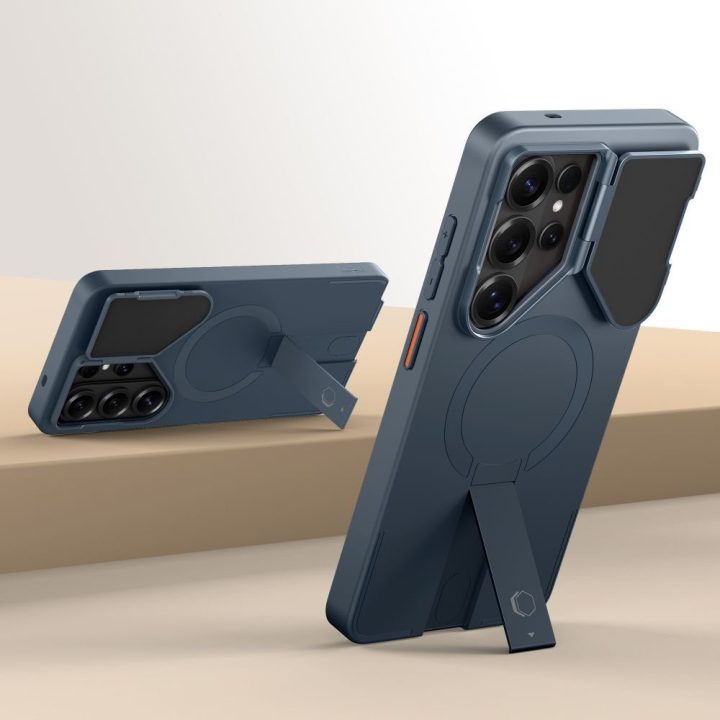 Telefono dėklas Samsung Galaxy S26 Ultra — Tech‑Protect Kevlar Aura MagSafe, tamsiai mėlynas