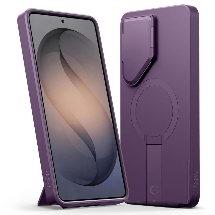 Telefono dėklas Tech‑Protect Kevlar Aura MagSafe skirtas Samsung Galaxy S26 Ultra, violetinis