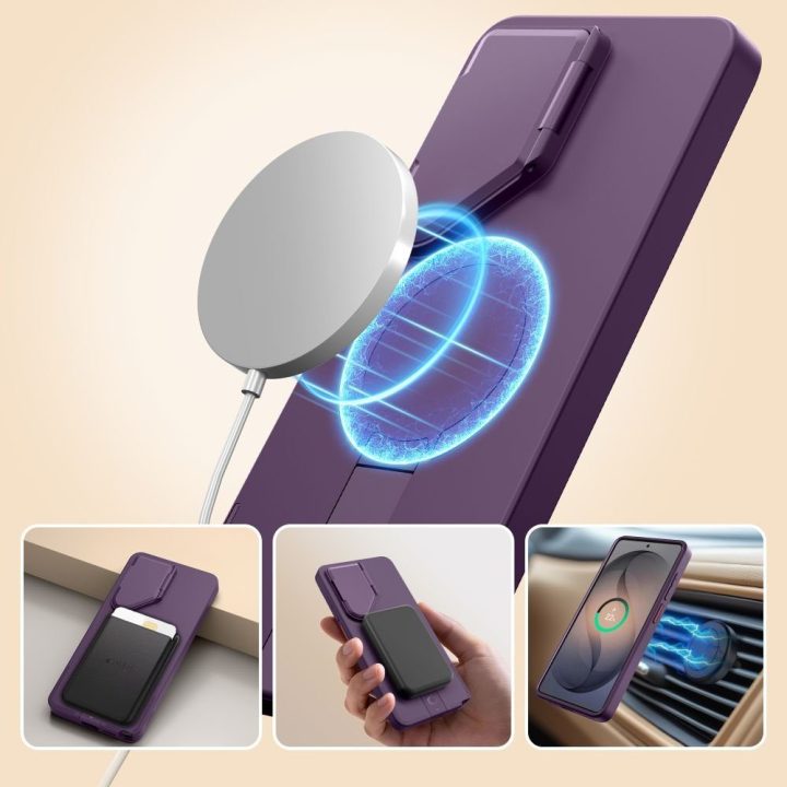 Telefono dėklas Tech‑Protect Kevlar Aura MagSafe skirtas Samsung Galaxy S26 Ultra, violetinis