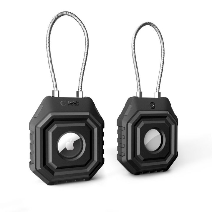AirTag dėklas Tech‑Protect Kevlar Seal (Apple AirTag 1./2. gen.), juodas