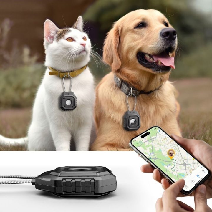 AirTag dėklas Tech‑Protect Kevlar Seal (Apple AirTag 1./2. gen.), juodas