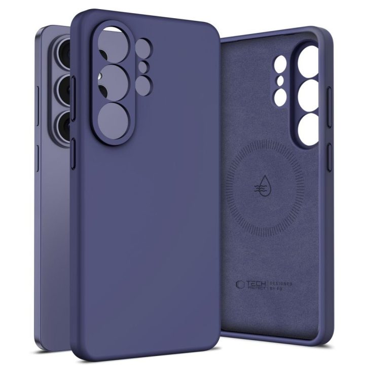 Silikoninis telefono dėklas Tech‑Protect MagSafe Samsung Galaxy S26 Ultra, violetinis