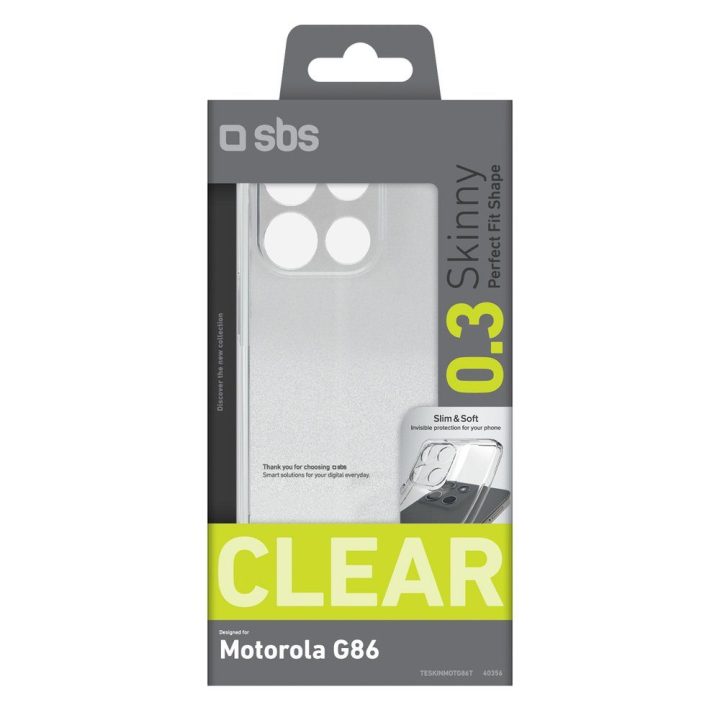 Plonas dėklas Motorola Moto G86 (TPU), skaidrus