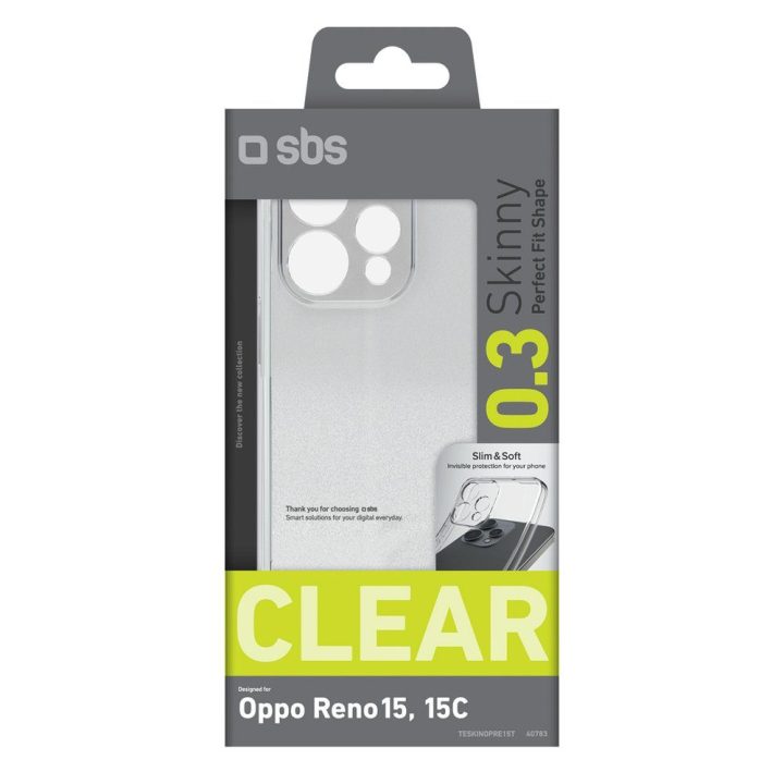 Telefono dėklas Oppo Reno 15 (TPU, skaidrus)