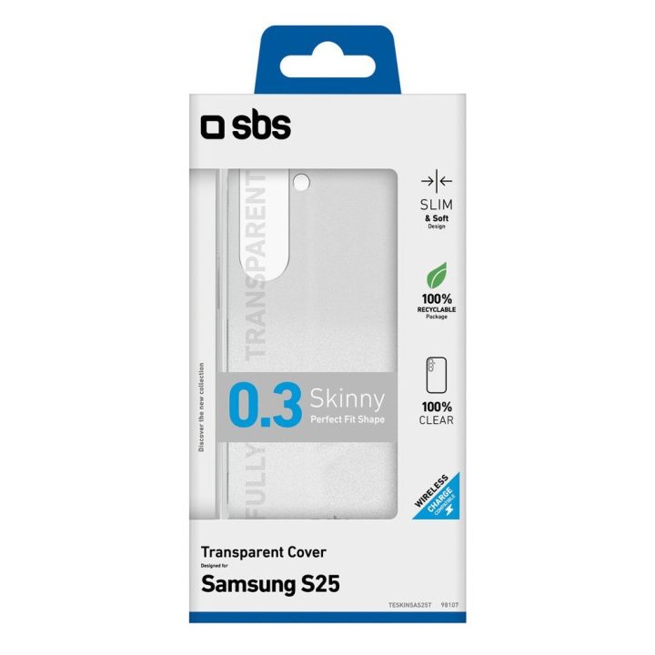 TPU dėklas Samsung Galaxy S25, permatomas (SBS Skinny Cover)