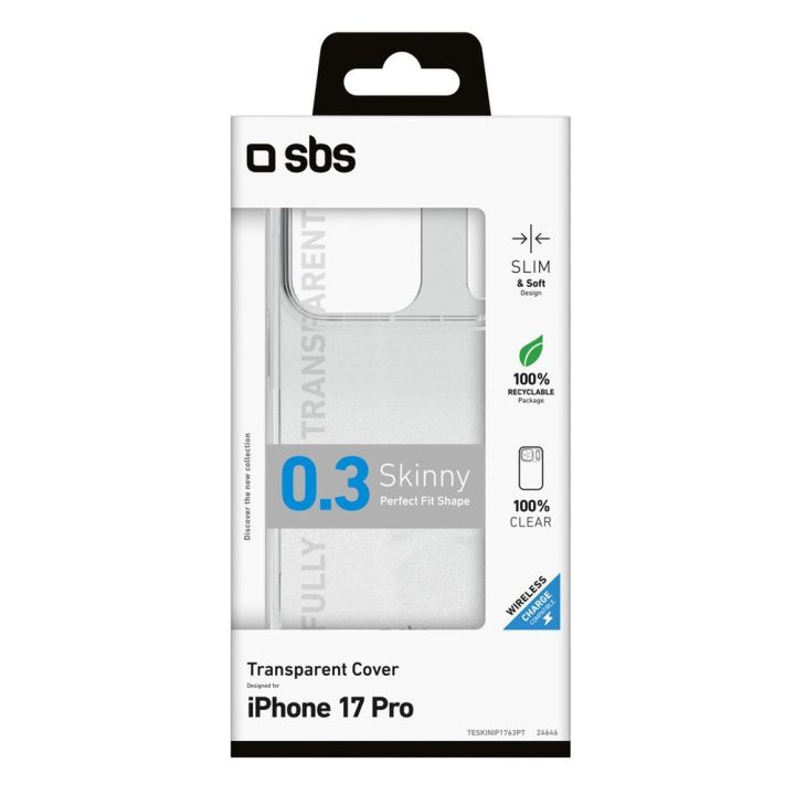 Plonas skaidrus dėklas iPhone 17 Pro (TPU)