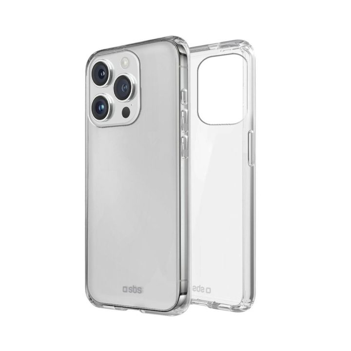 Telefono dėklas iPhone 16 Pro iš TPU, skaidrus — SBS
