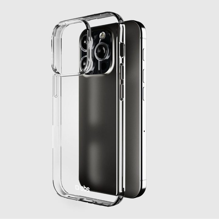 Telefono dėklas iPhone 16 Pro iš TPU, skaidrus — SBS