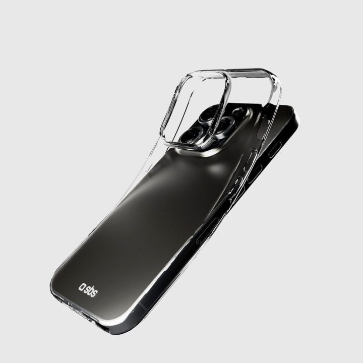 Telefono dėklas iPhone 16 Pro iš TPU, skaidrus — SBS