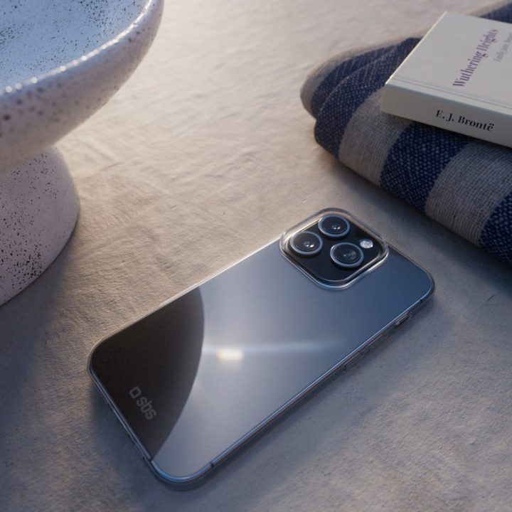 Telefono dėklas iPhone 16 Pro iš TPU, skaidrus — SBS