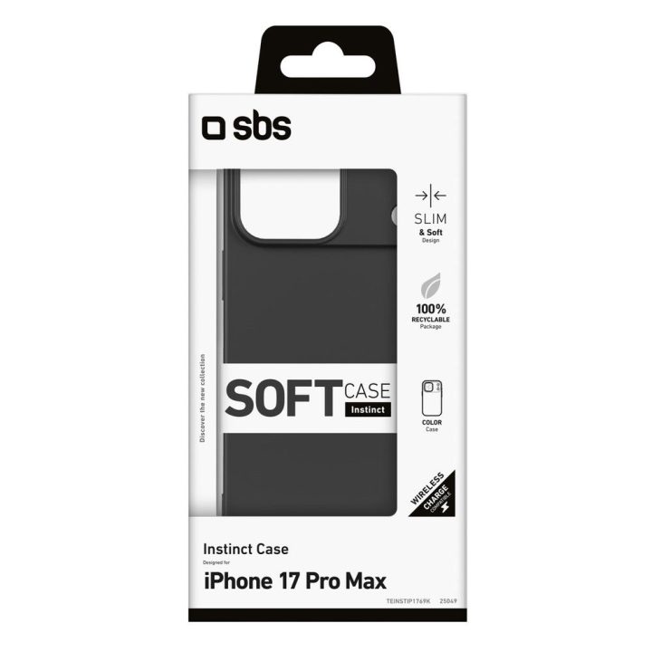 TPU dėklas iPhone 17 Pro Max — SBS Instinct, juodas