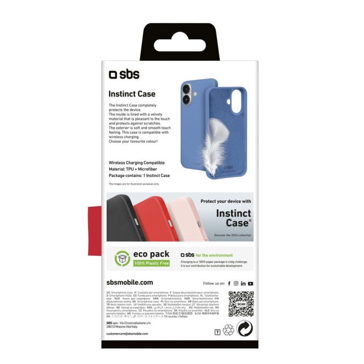 iPhone 16 dėklas SBS Instinct (TPU) — mėlynas