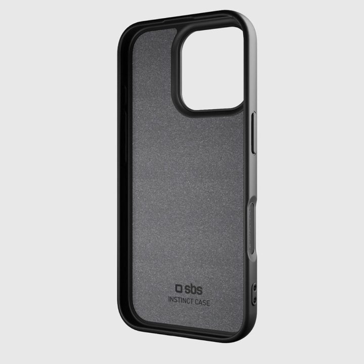 Telefono dėklas iPhone 16 Pro — SBS Instinct, TPU, juodas