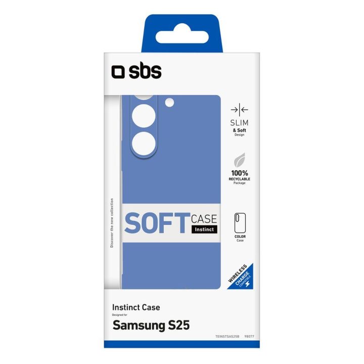 Telefono dėklas Samsung Galaxy S25 TPU SBS Instinct, mėlynas