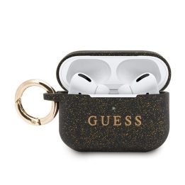 Guess Ring Silicone dėklas AirPods Pro ausinėms, juodas