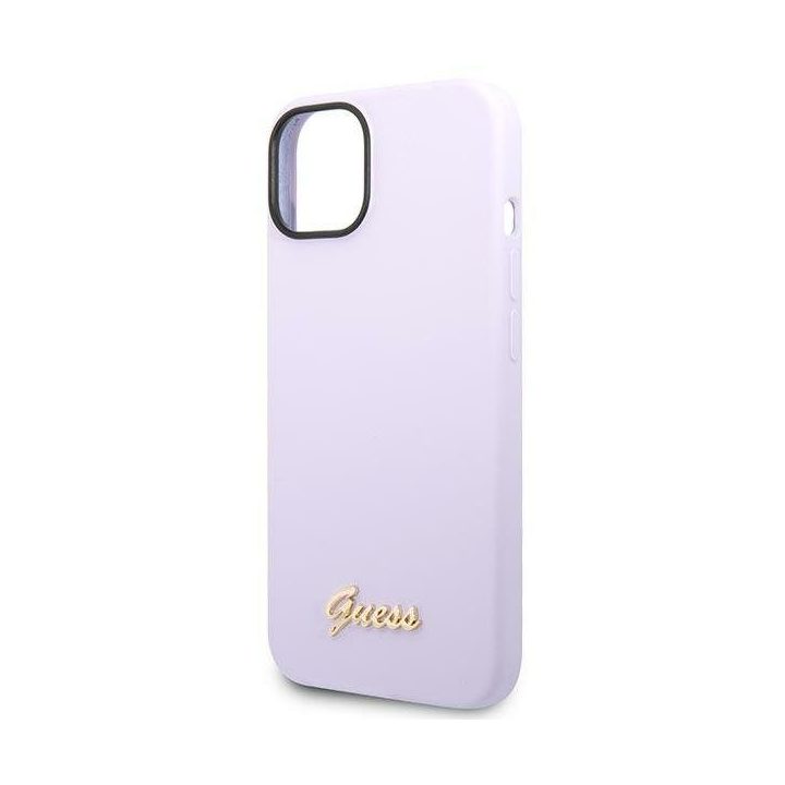 Guess silikoninis dėklas iPhone 14 Plus / 15 Plus, violetinis
