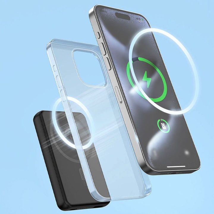 Dudao K14S magnetinė išorinė baterija 5000 mAh, 20 W, juoda