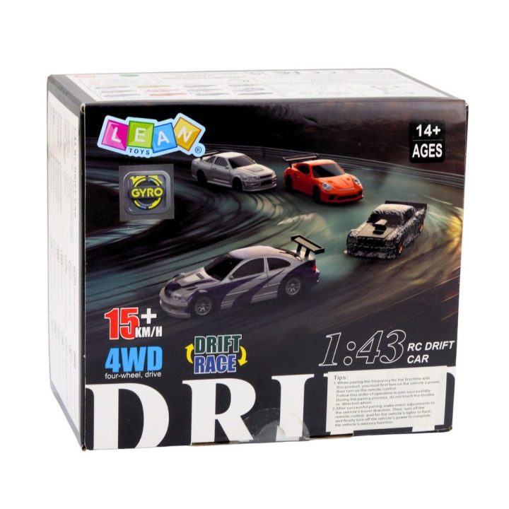 E46 RC drift automobilis 1:43, 4WD, 15 km/h