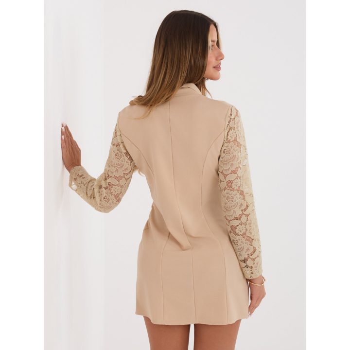 Moteriška kokteilinė suknelė smėlinė, one size