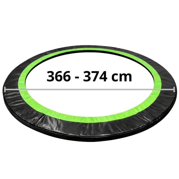 Batutų spyruoklių apsauga 12 ft 360–376 cm, juoda