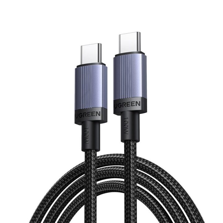 Ugreen USB-C–USB-C PD kabelis 100 W, 3 m, juodas