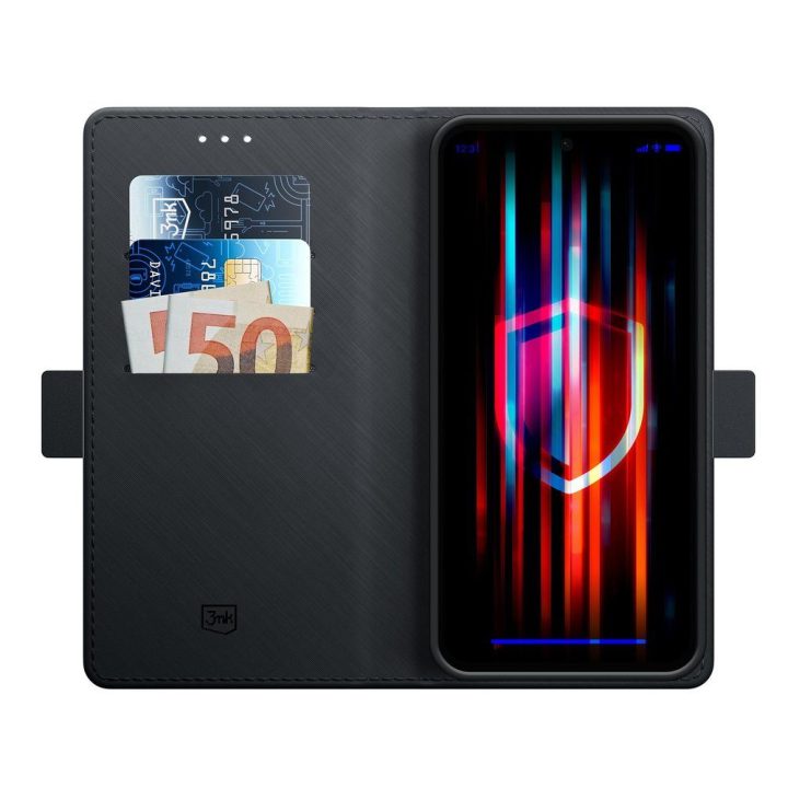3mk Wallet Case dėklas Honor Magic 8 Lite, juodas