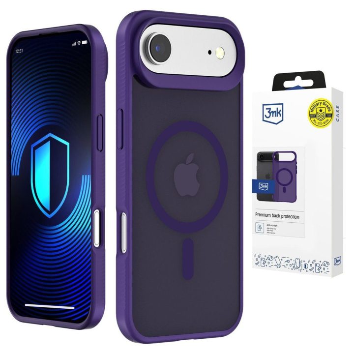 3mk Smoke MagCase dėklas iPhone Air, violetinis