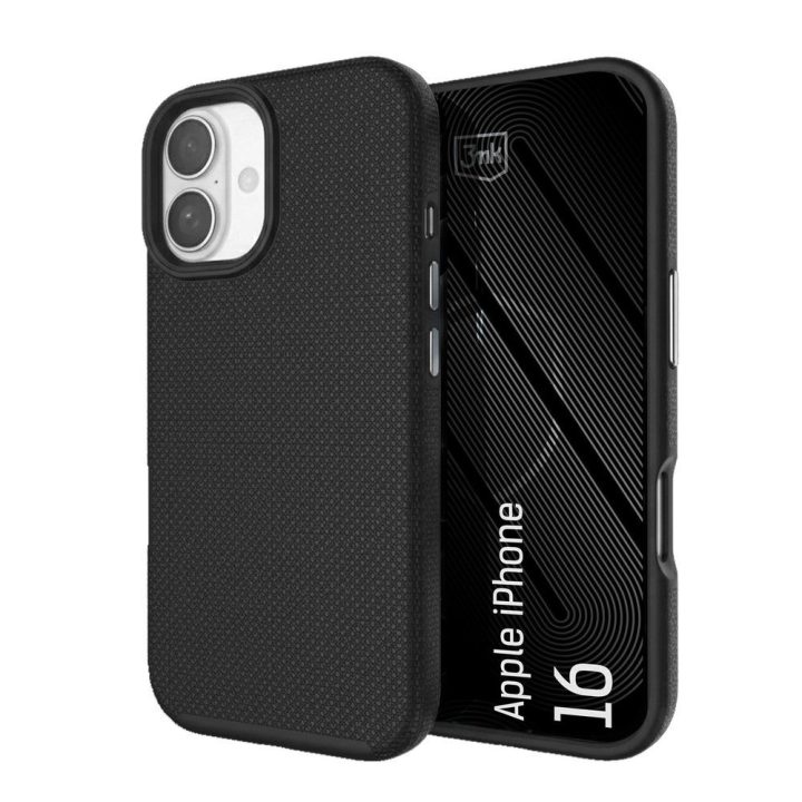 3mk Fortis MagCase iPhone 16 dėkliukas, juodas