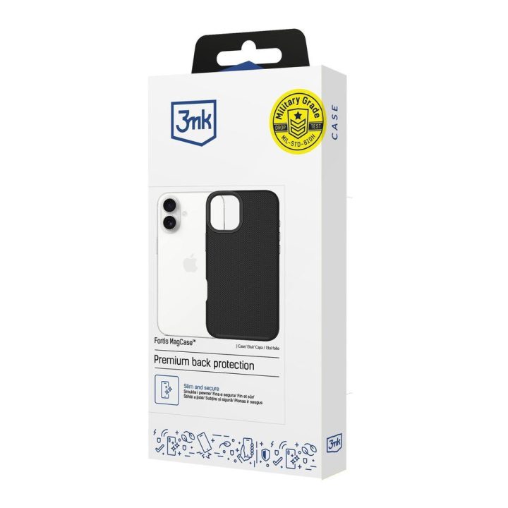 3mk Fortis MagCase iPhone 16 dėkliukas, juodas