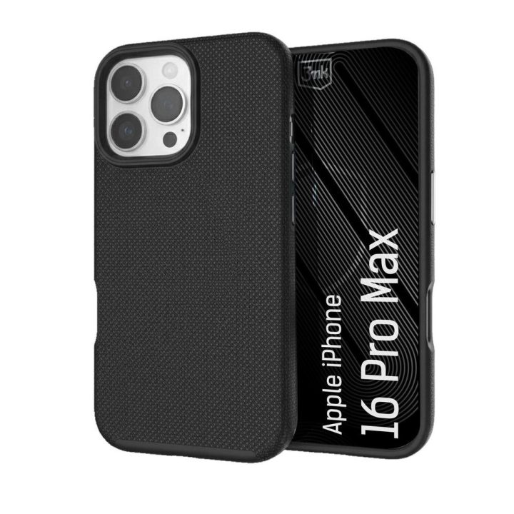 3mk Fortis MagCase dėklas iPhone 16 Pro Max, juodas