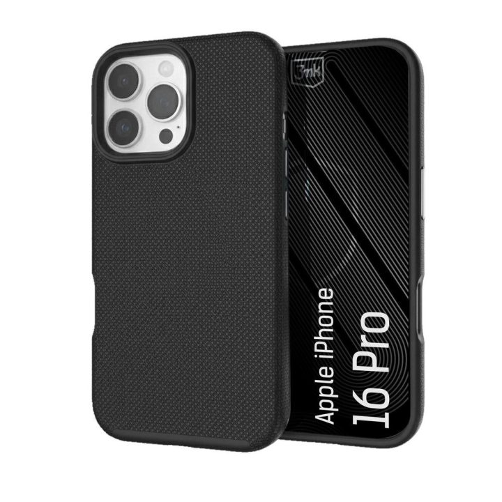 3mk Fortis MagCase iPhone 16 Pro dėklas, juodas