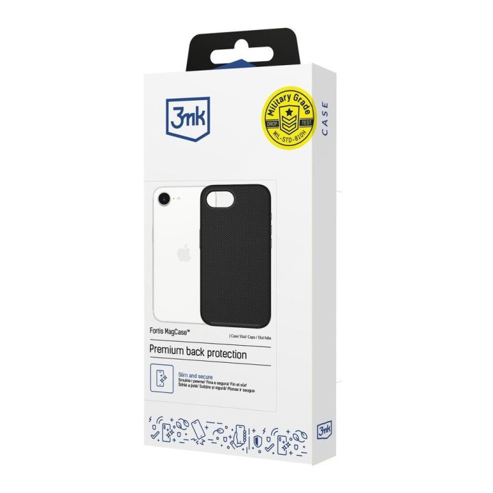 3mk Fortis MagCase dėklas iPhone 16e / 17e, juodas