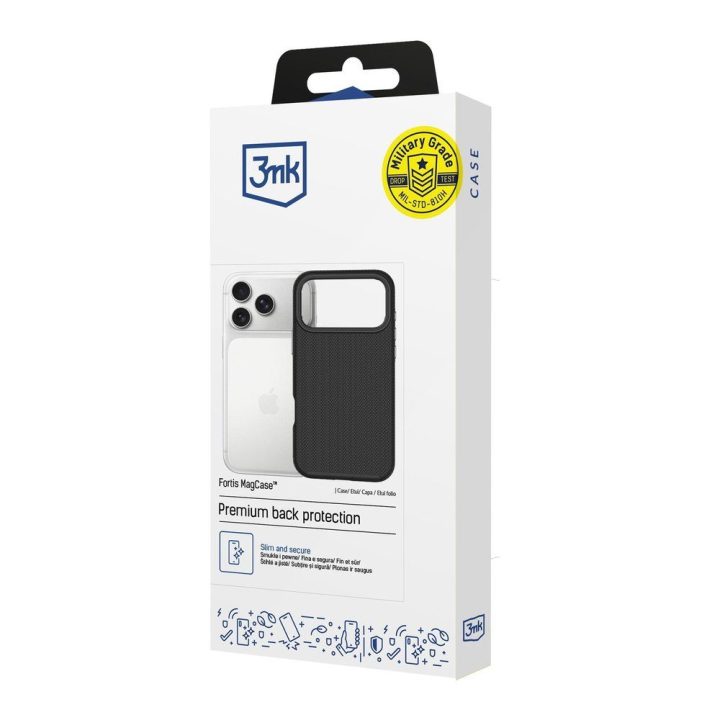 3mk Fortis MagCase dėkliukas iPhone 17 Pro Max, juodas