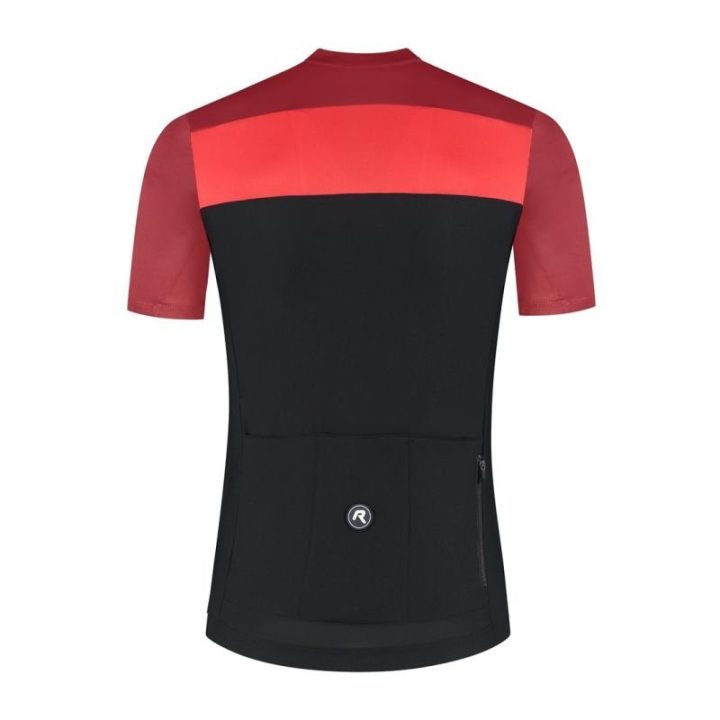 Vyriški dviratininko marškinėliai Rogelli Core Block, juodai raudoni, 4XL