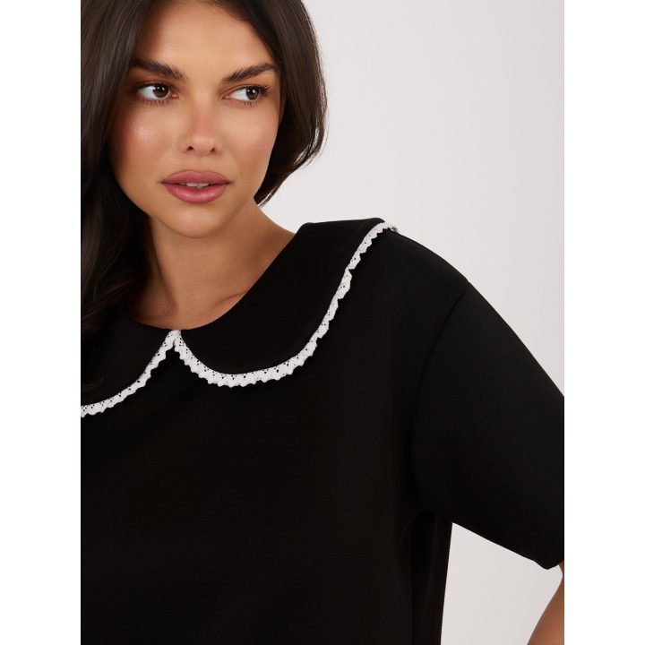 Moteriška juoda elegantiška palaidinė