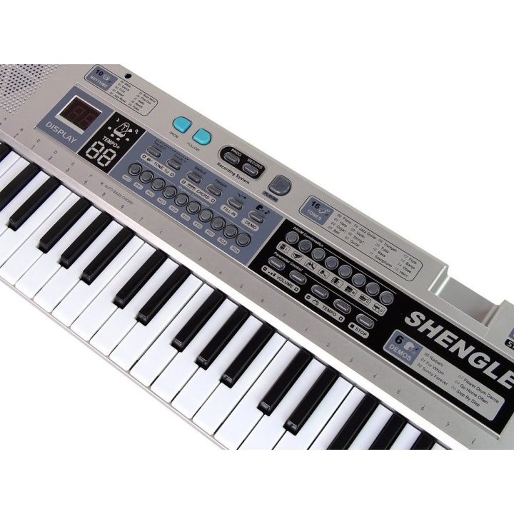 Vaikiškas elektroninis pianinas su mikrofonu MQ-6110, 61 klavišas