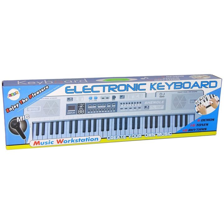 Vaikiškas elektroninis pianinas su mikrofonu MQ-6110, 61 klavišas