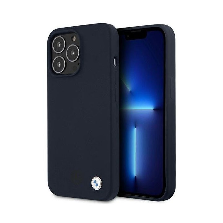 BMW silikoninis telefono dėklas iPhone 13 Pro / 13, tamsiai mėlynas