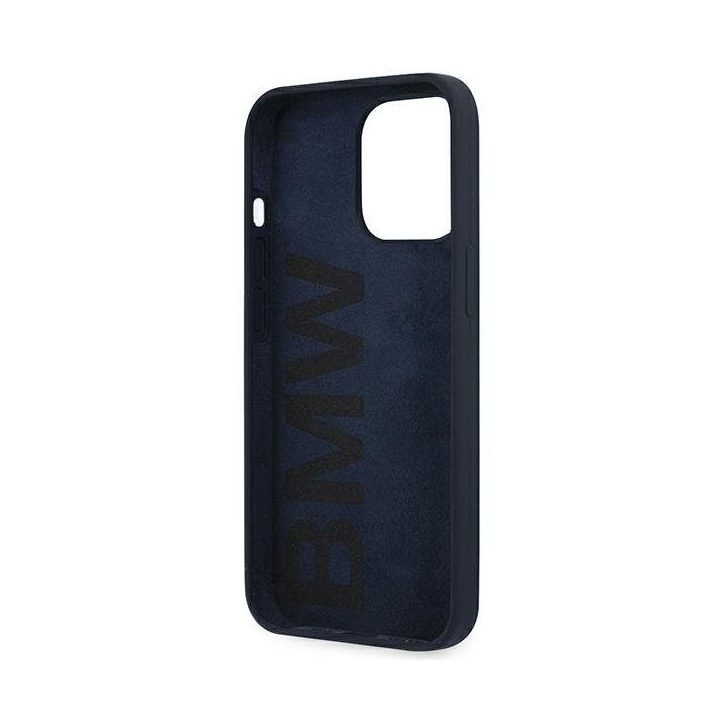 BMW silikoninis telefono dėklas iPhone 13 Pro / 13, tamsiai mėlynas