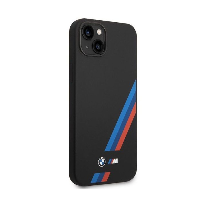 BMW silikoninis dėklas iPhone 14 Plus / 15 Plus, juodas