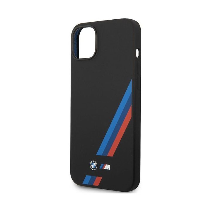 BMW silikoninis dėklas iPhone 14 Plus / 15 Plus, juodas