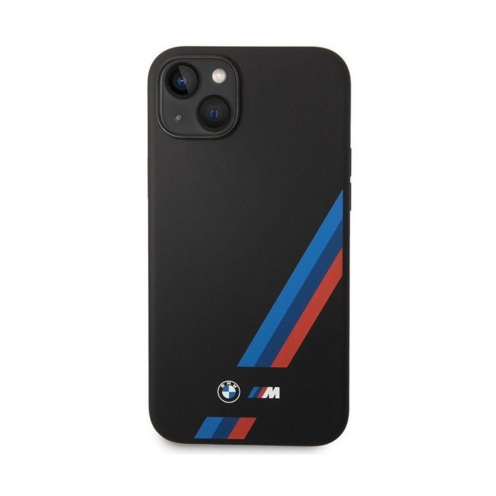 BMW silikoninis dėklas iPhone 14 Plus / 15 Plus, juodas