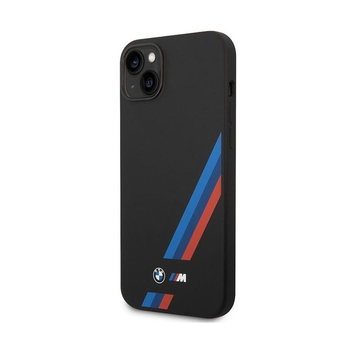BMW silikoninis dėklas iPhone 14 Plus / 15 Plus, juodas
