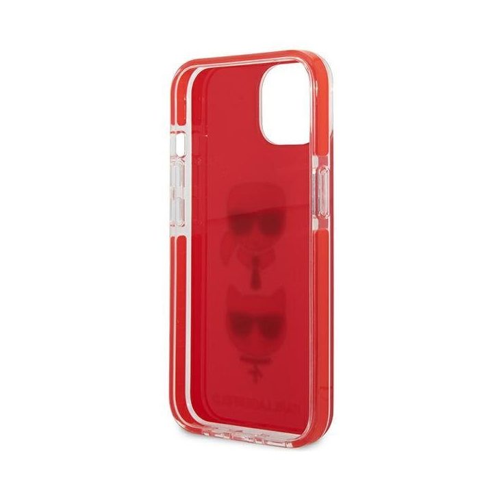 Telefono dėklas Karl Lagerfeld Karl&Choupette Head iPhone 13/14/15, raudonas